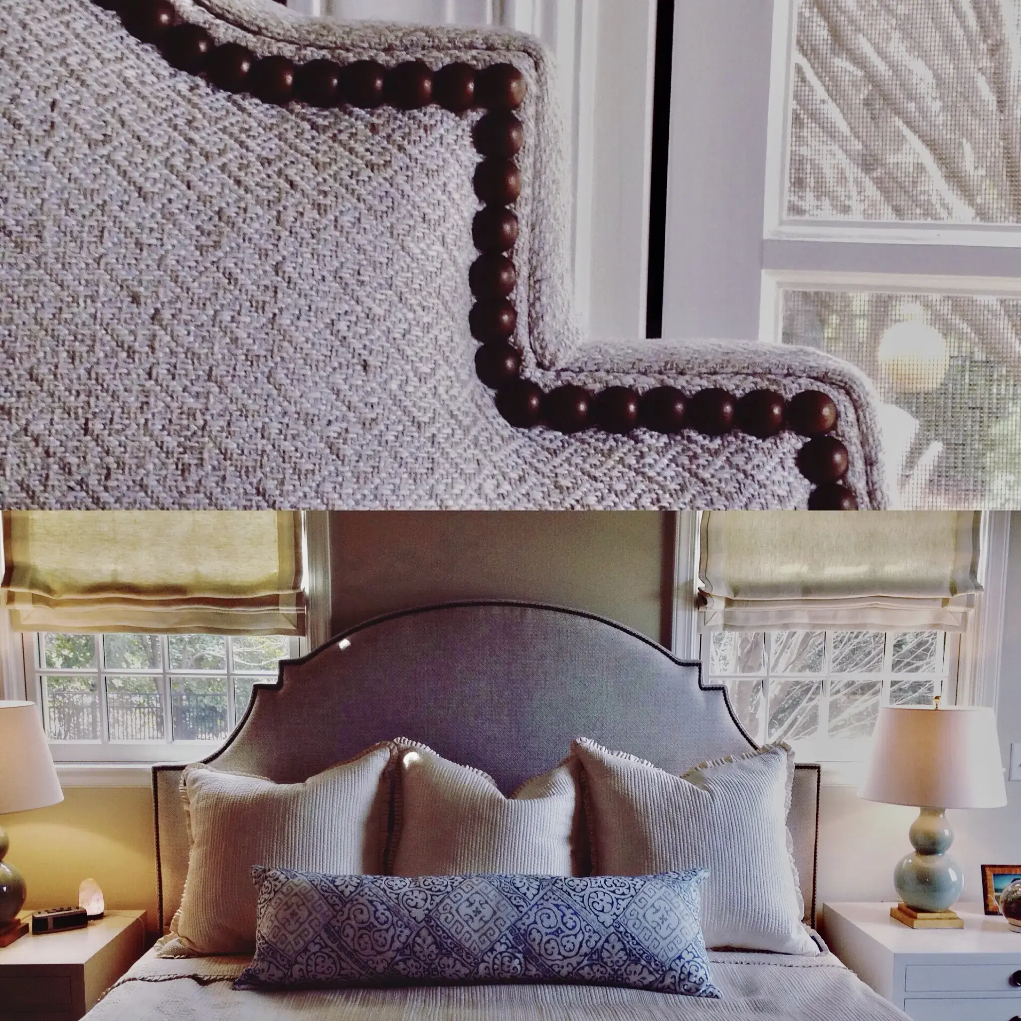 King Headboard after upholstery work