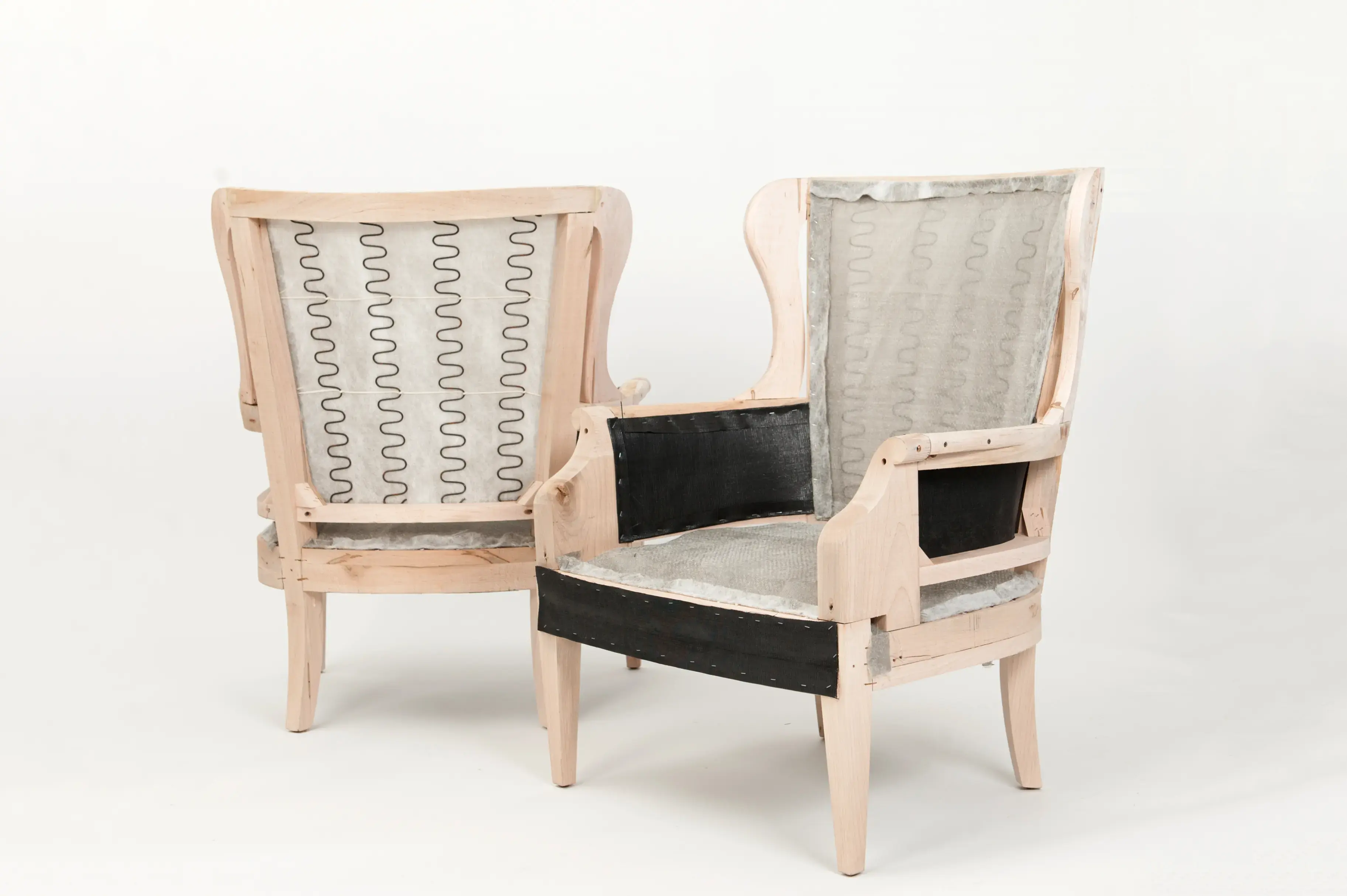 Transitional Chairs before upholstery work