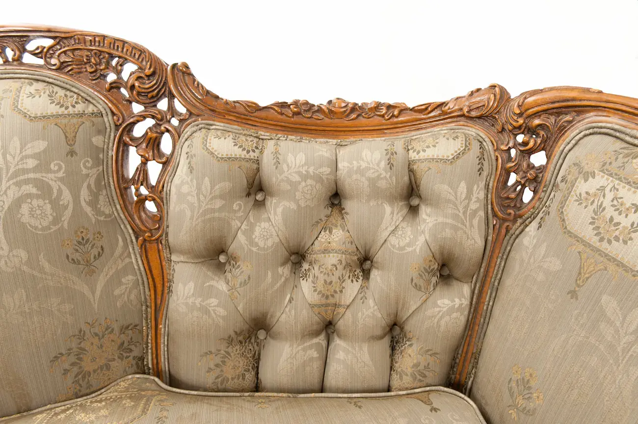 Victorian Sofa after upholstery work