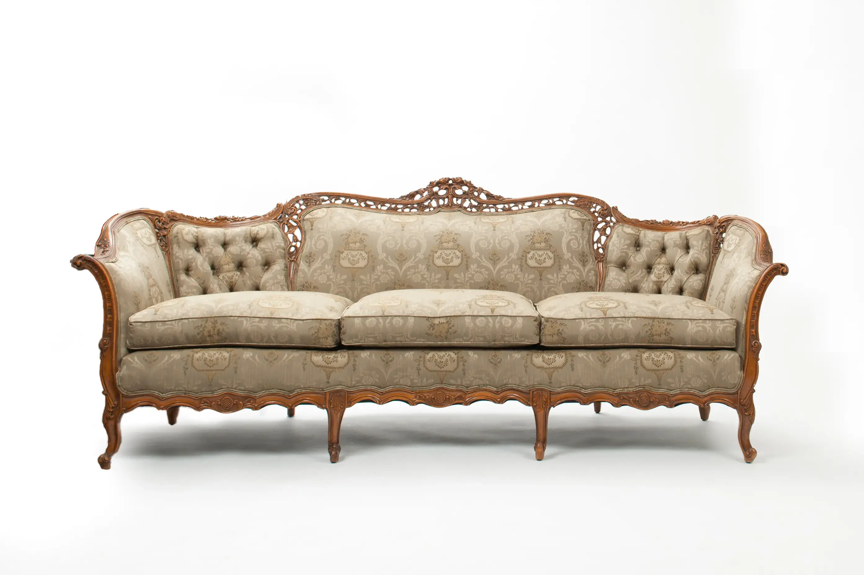 Victorian Sofa after upholstery work